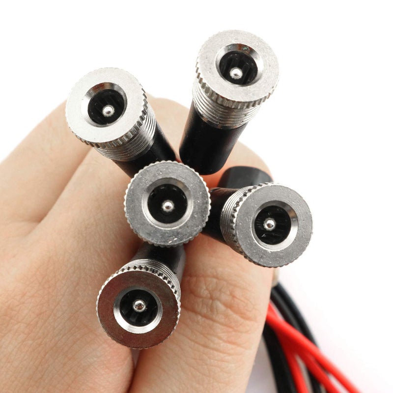 RLECS 5pcs DC-099A DC Female Panel Mount Jact Connector of Charging Wire Threaded Socket with Dustproof Plug IP67 68 Water-Proof Large Current Power Adapter 5.5x2.1mm - Image 2
